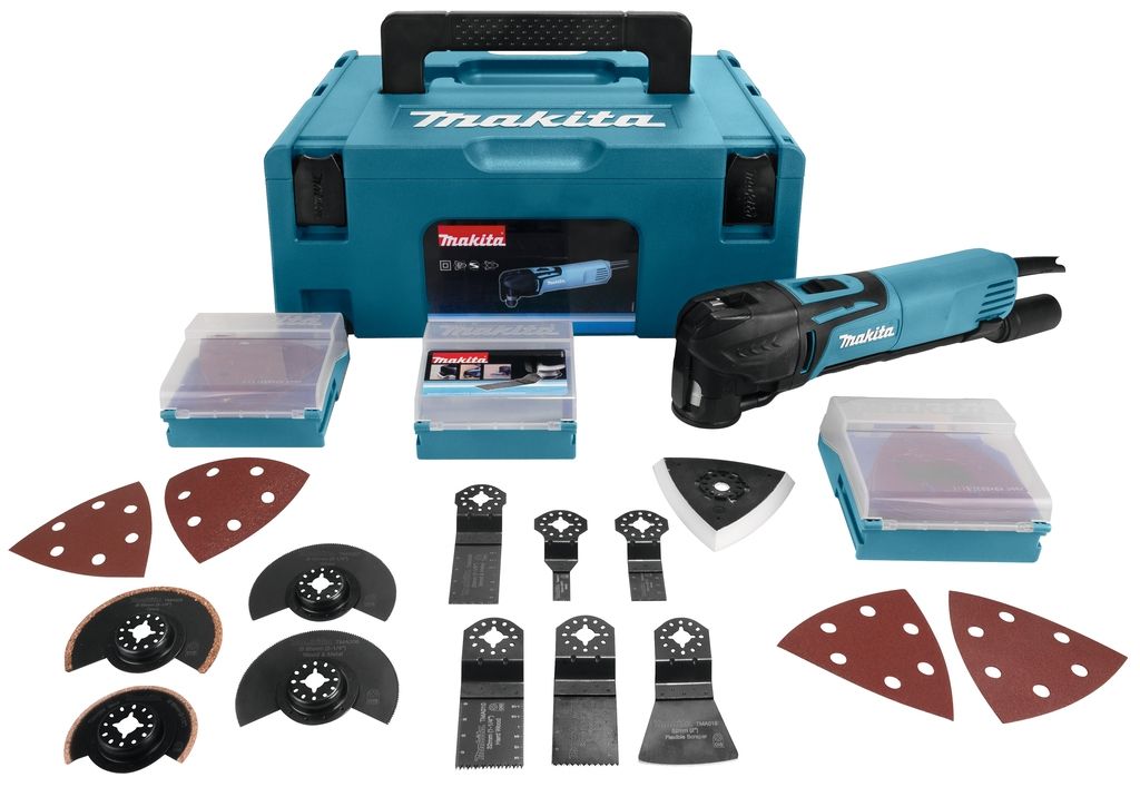 Makita TM3010CX2J Multi-macchina 320 Watt Oscillante Multi-cutter + Set di accessori