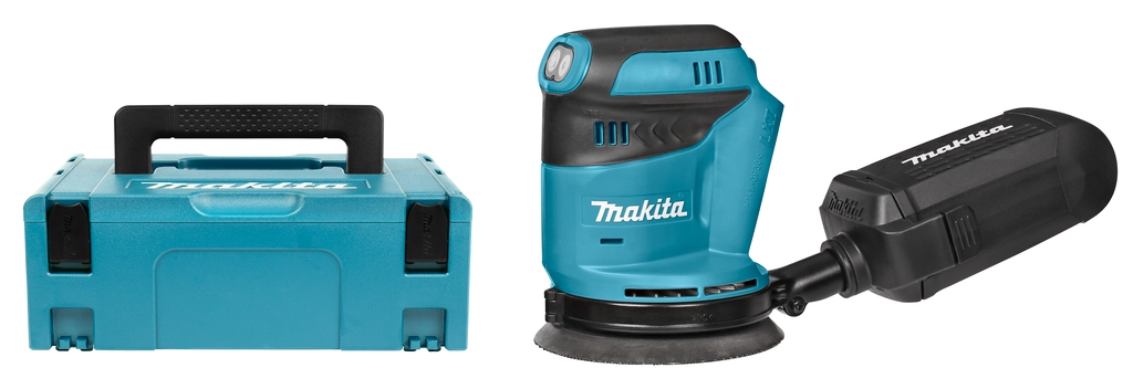 Makita DBO180ZJ Levigatrice ad orbita casuale con corpo da 18 Volt