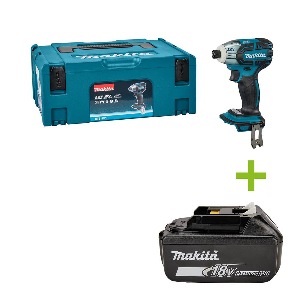 Makita DTS141ZJ Avvitatore a impulsi 18 Volt Corpo senza batterie e caricabatterie