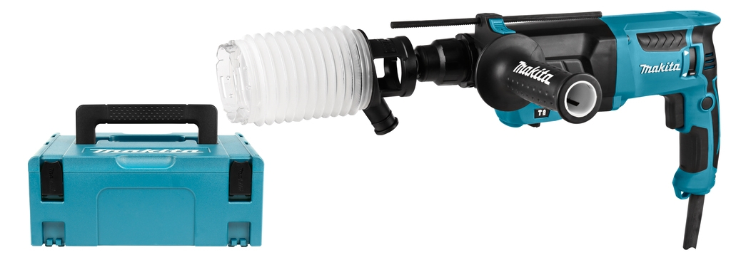 Makita HR2630J Martello combinato 800w 2,4J con set di aspirazione