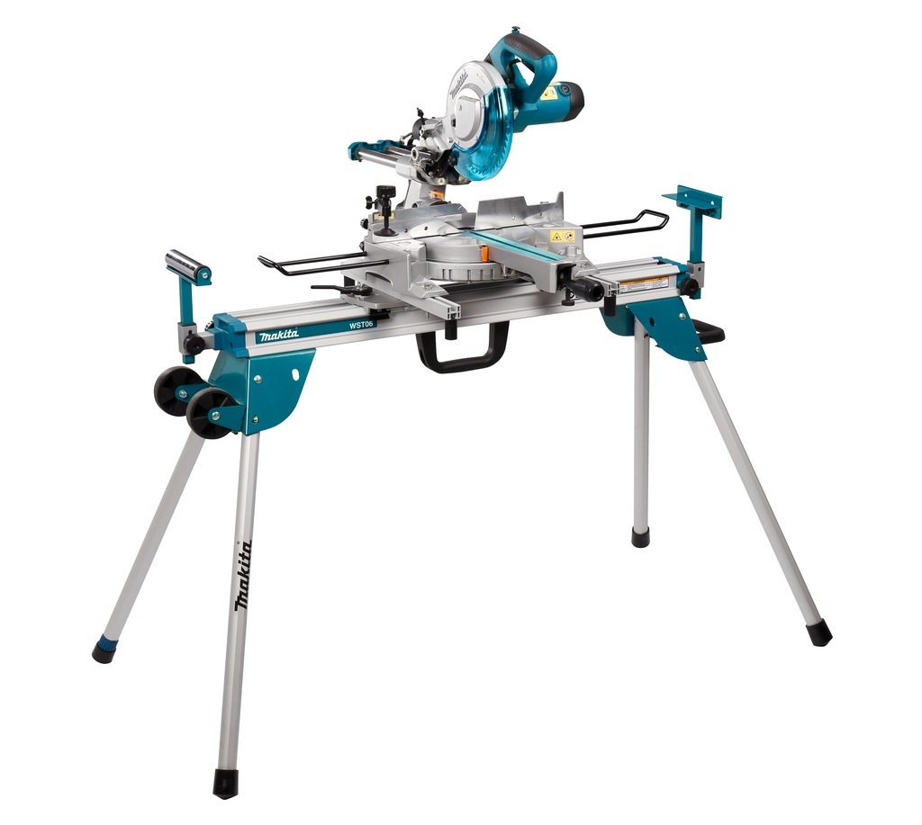 Makita LS0815FLNX Troncatrice telescopica 216 mm 1400 Watt + sottocarro DEBWST06