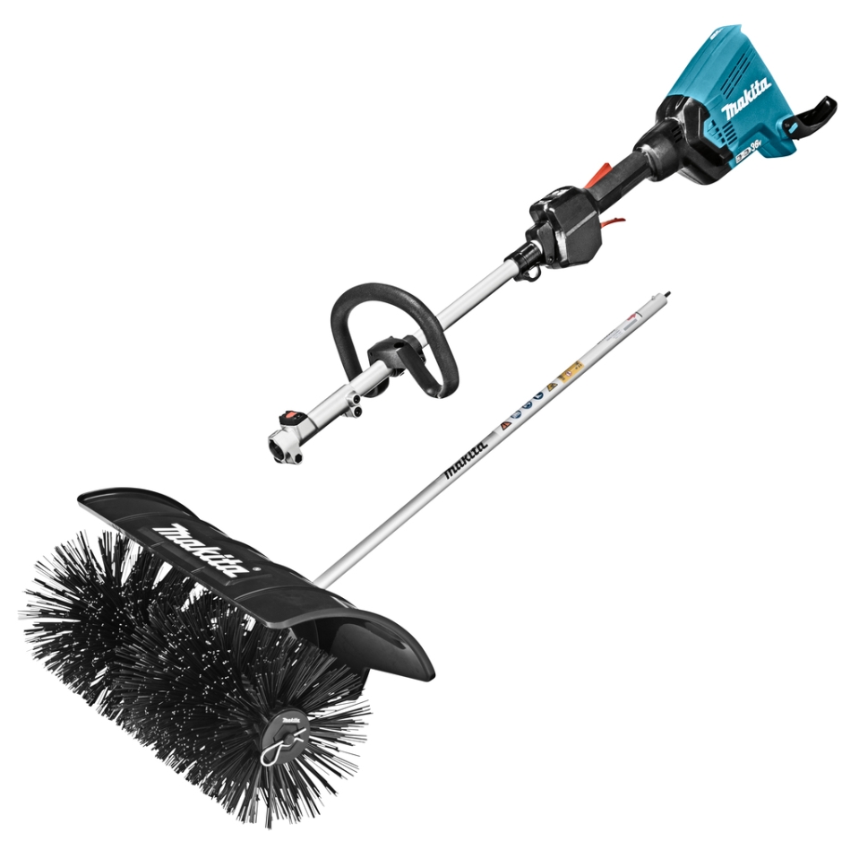 Makita DUX60ZX15 Accu Combisystem con impugnatura a D 2 x 18V, batterie e caricabatterie esclusi + accessorio scopa a rullo