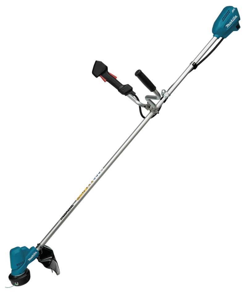 Makita DUR190UZX9 Accu Trimmer 18V con impugnatura a U e testa a filo a riempimento rapido, senza batterie e caricabatterie