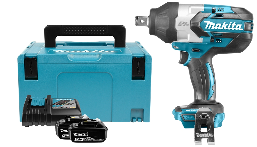 Makita DTW1001RTJ Chiave a impulsi 3/4'' 1000Nm 18 Volt 5,0 AH Li-ion