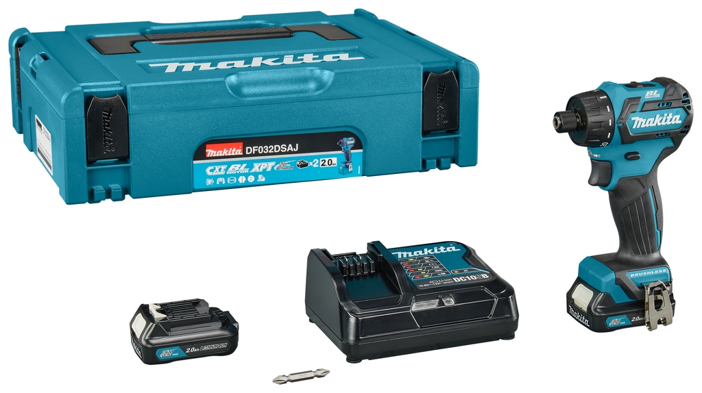Makita DF032DSAJ Trapano/avvitatore 10,8 volt 2,0 AH Li-ion carbon brushless in M-Box