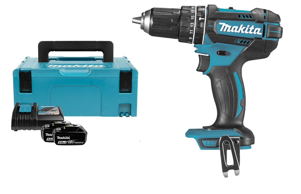 Makita DHP482RTJ Trapano a percussione 18V 5,0 AH Li-Ion