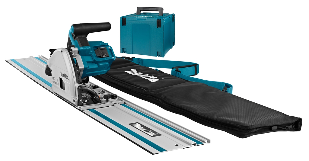 Makita DSP600ZJ2 Sega circolare a batteria  2 x 18V senza batterie e caricabatterie + guida 1500mm + borsa