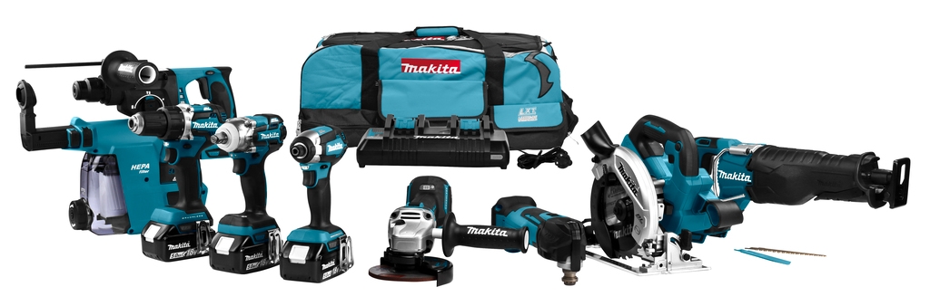 Makita DLX8026TW1 Set combinato DDF484|DHR242|DTD153|DTW285|DGA504|DJR187|DHS660|DTM51 18 V 5,0 Ah 