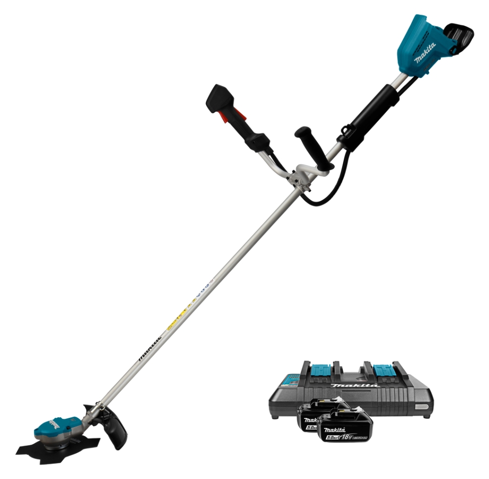Makita DUR368APT2 Trimmer a batteria U-Grip 2 x 18 Volt 5,0Ah ioni di litio