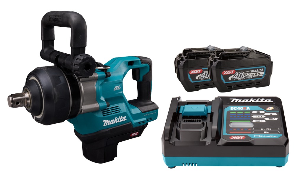 Makita TW009GT201 XGT 40V Max Accu, chiave a percussione 1" 4000Nm incl. 2x5,0 Ah e caricatore rapido in valigetta