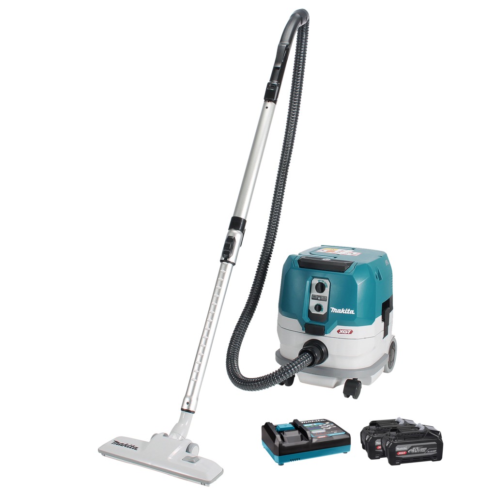 Makita VC005GLU21 Aspirapolvere XGT 40V Max Accu con 2 batterie 40V 4.0Ah e caricabatterie rapido nella confezione