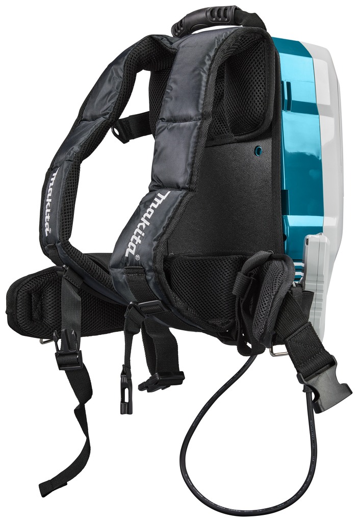 Makita VC008GU201 XGT 40 V Max Batteria posteriore per aspirapolvere 36V 180mbar 2400l/min incl. 2x4Ah e caricabatterie rapido in scatola