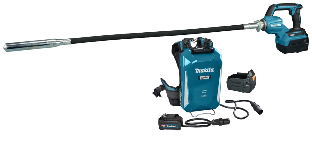 Makita VR004GX001 XGT 40V Max Accu Ago vibrante per calcestruzzo 1200 mm incl. PDC1200 nella confezione