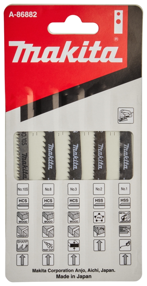 Makita Accessori A-86882 Set di lame per seghetto alternativo 5 pezzi
