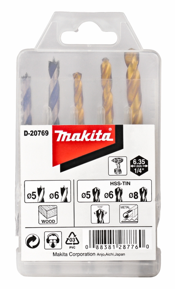 Makita Accessori D-20769 Set di punte da 1/4" Forma E