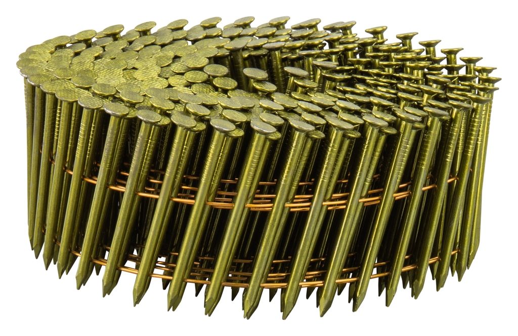 Makita Accessori F-30810 Chiodi a filo in rotolo piatto 2,5 x 45 mm Galva Smooth Blank/rivestito di giallo 10800 pezzi