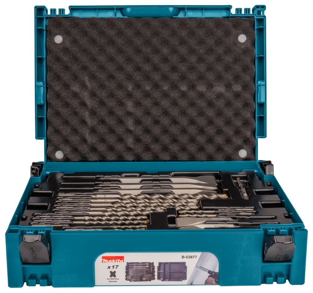 Makita Accessori B-53877 Set di punte e scalpelli SDS-PLUS 17 pezzi in confezione M1