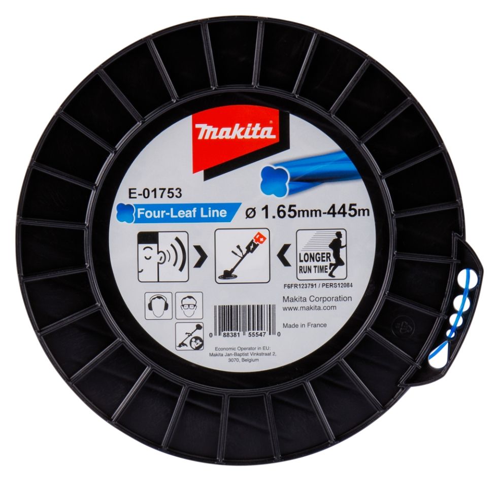 Makita Accessori E-01753 Filo da taglio 1,65 x 445 metri Blu