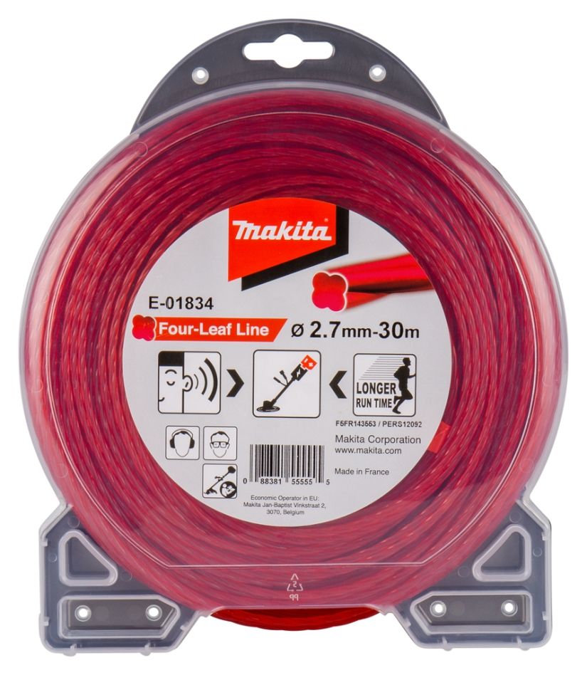 Makita Accessori E-01834 Filo da taglio 2,7 x 30 mtr rosso
