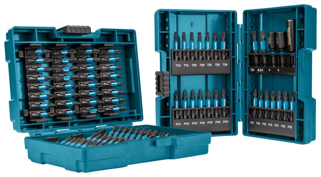 Makita Accessori E-03109 Set di punte nere a percussione 25/50 mm - 90 - Pezzi in 2 scatole di punte