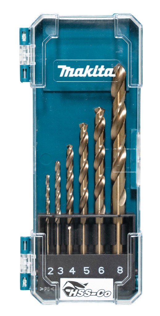Makita Accessori D-75758 Set di punte per metallo HSS-Co 6 pezzi