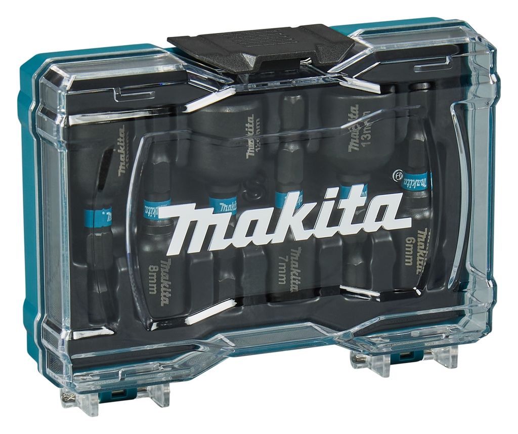 Makita Accessori E-15768 Set di bussole 6 pezzi Impact nero, in valigetta di plastica