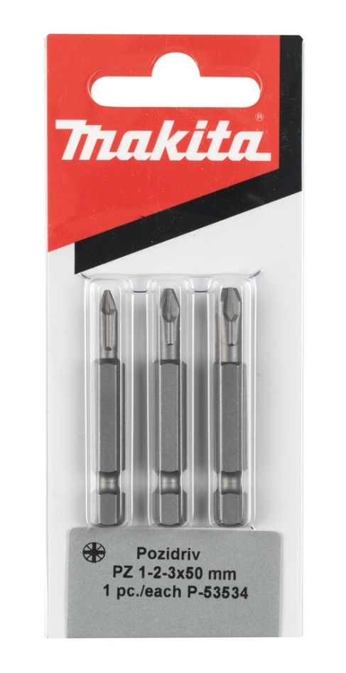 Makita Accessori P-53534 Set di 3 pezzi per viti di torsione Pozidrive