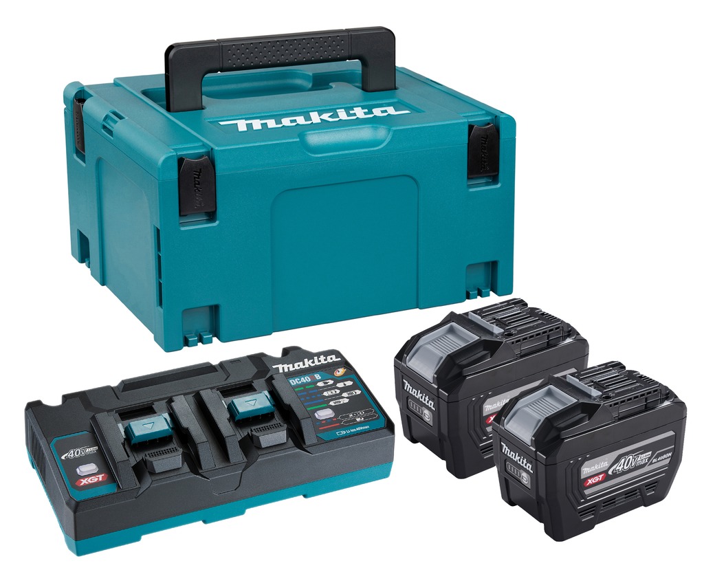 Makita Accessori PSKGPE2J Starter set 2 batterie Tabless BL4080H 40V 8.0Ah e caricabatterie rapido DC40RB duo
