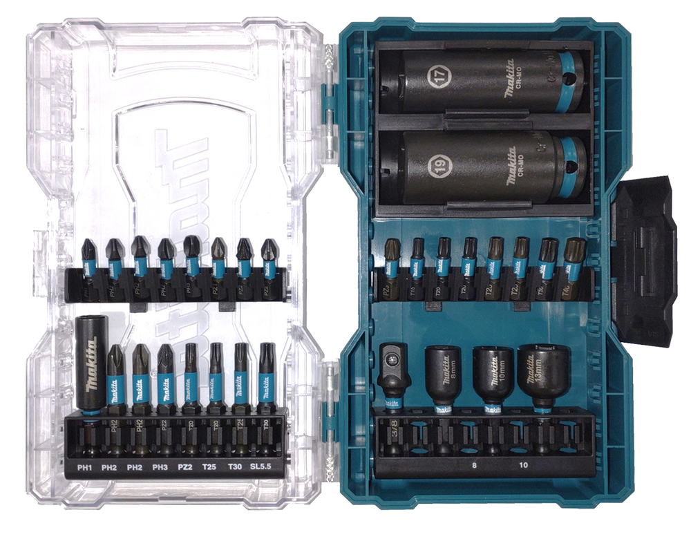 Makita Accessori E-22903 Set di punte per viti da 30 pezzi Impact Black