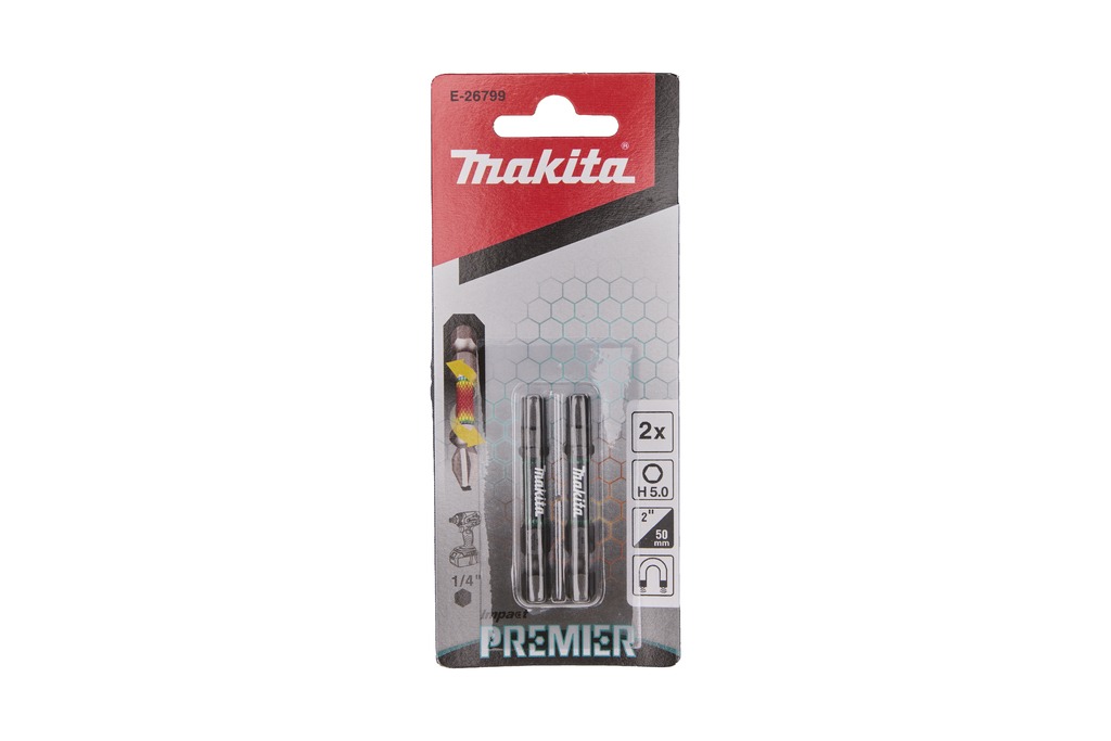 Makita Accessori E-26799 Impact Premier Punta per viti a percussione H5x50mm 2 pezzi