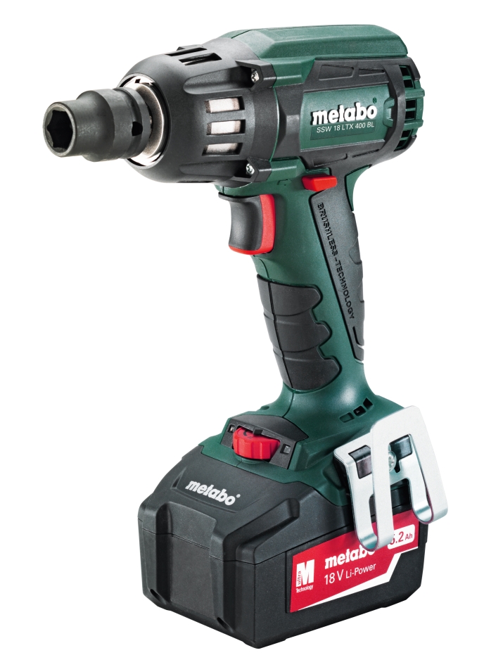 Metabo 602205650 SSW18LTX 400 BL Accu Avvitatore a impulsi 18V 5,2Ah Li-Ion senza spazzole