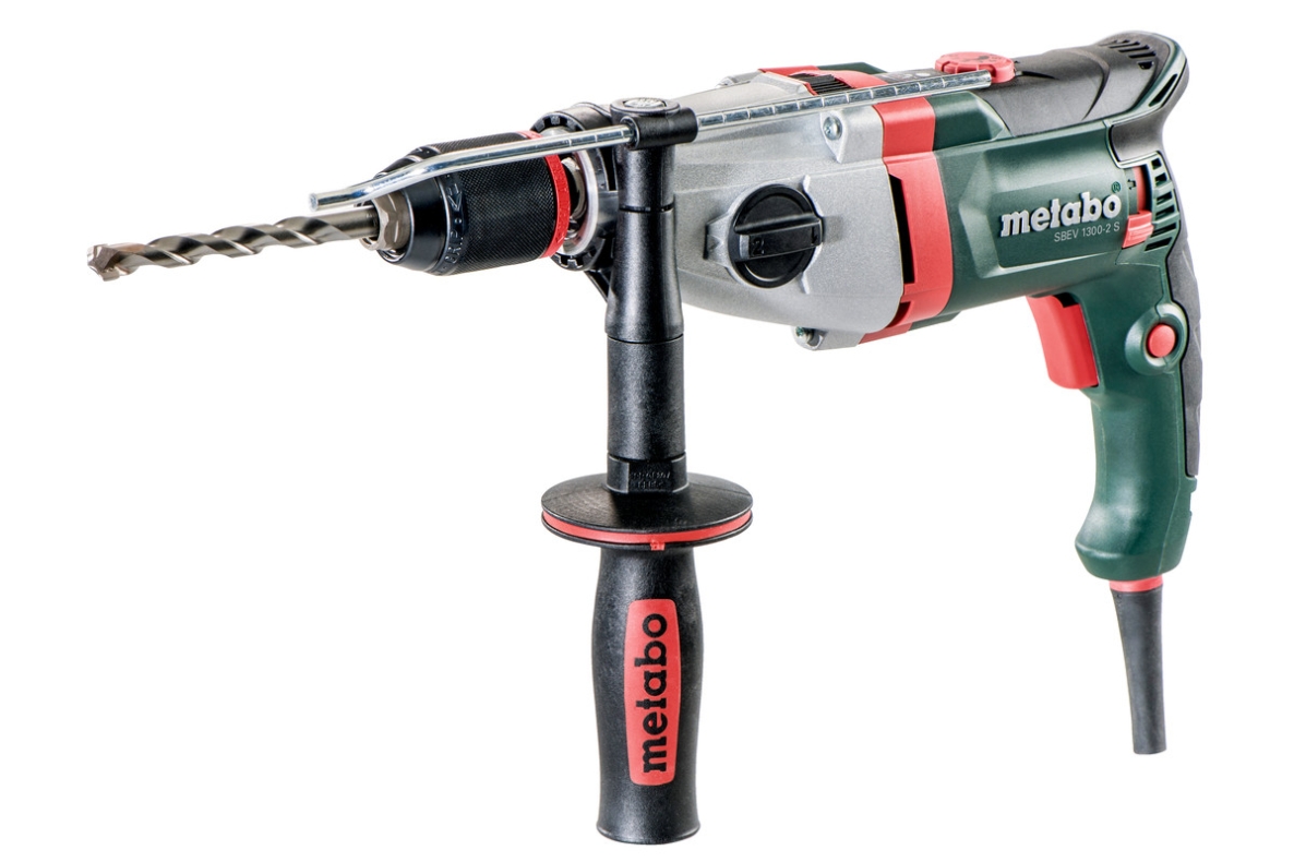 Metabo 600786500 SBEV 1300-2 S Trapano a percussione 1300 Watt con mandrino a serraggio rapido Futuro Plus