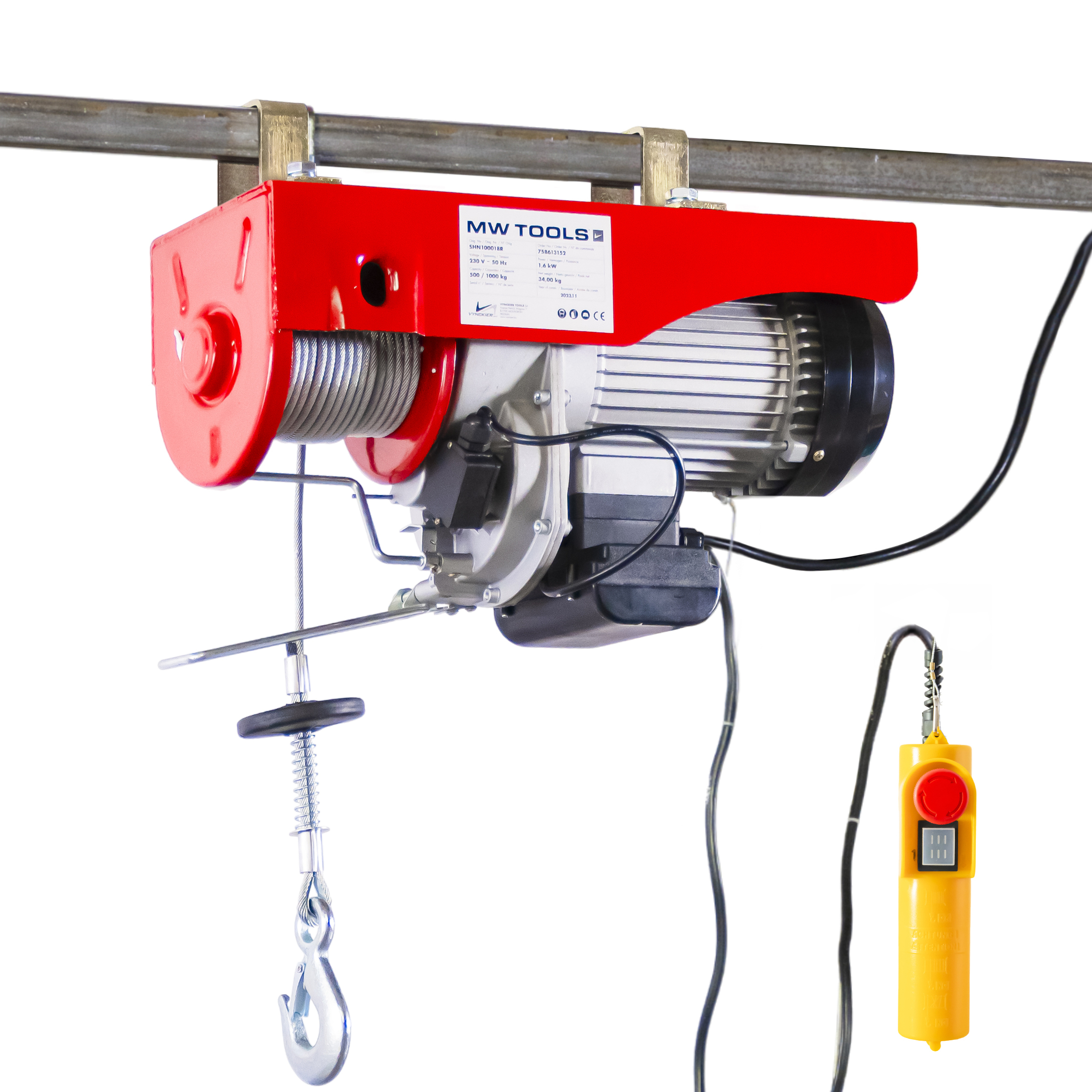 Metal Works 758613158 SH100018 Paranco elettrico a fune 500/1000kg 18 metri 230V