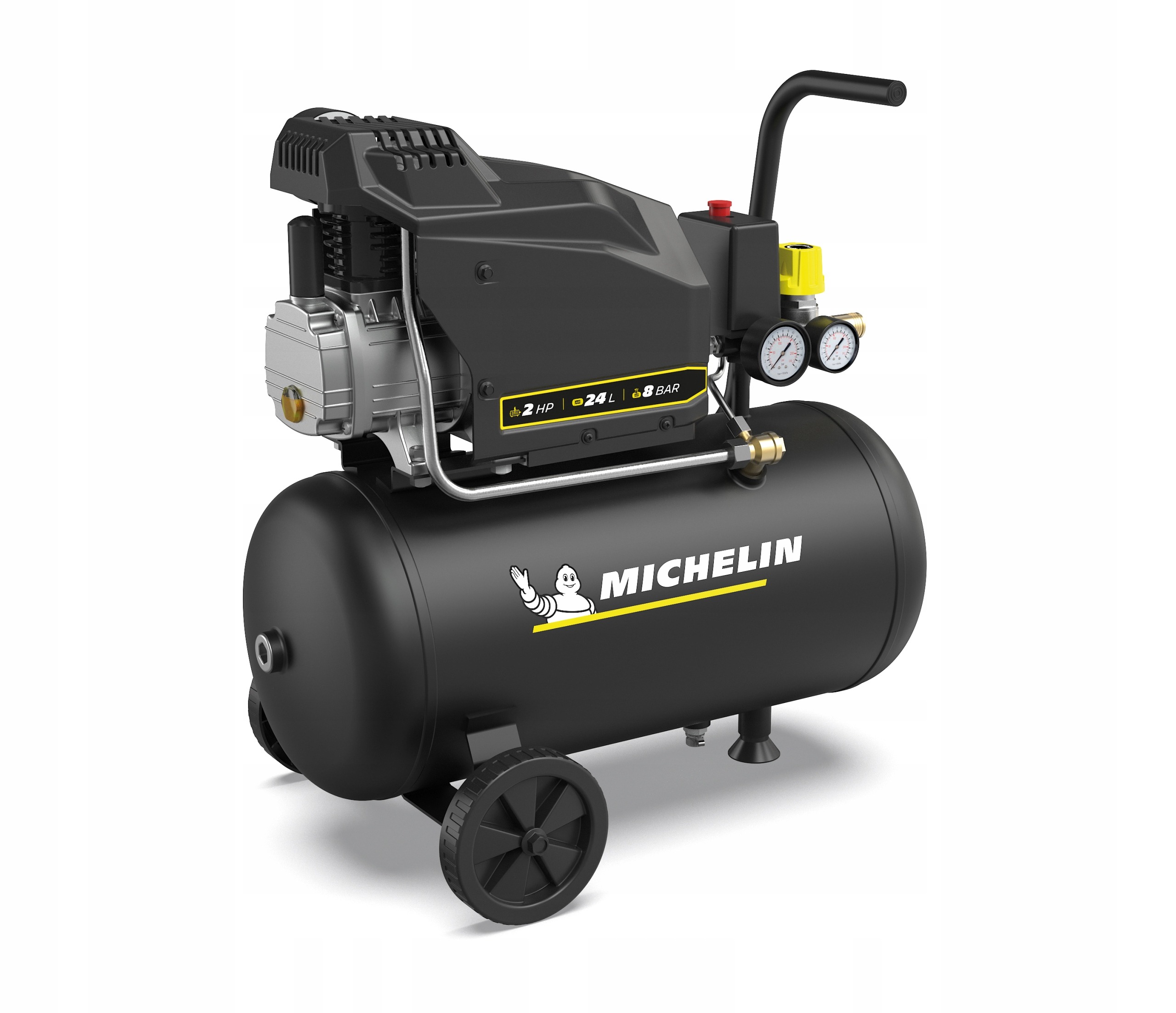 Michelin RHCC404MLL533 MX POP AIR 24-2 L Compressore mobile lubrificato a olio 230V 2hp 8 bar 24L