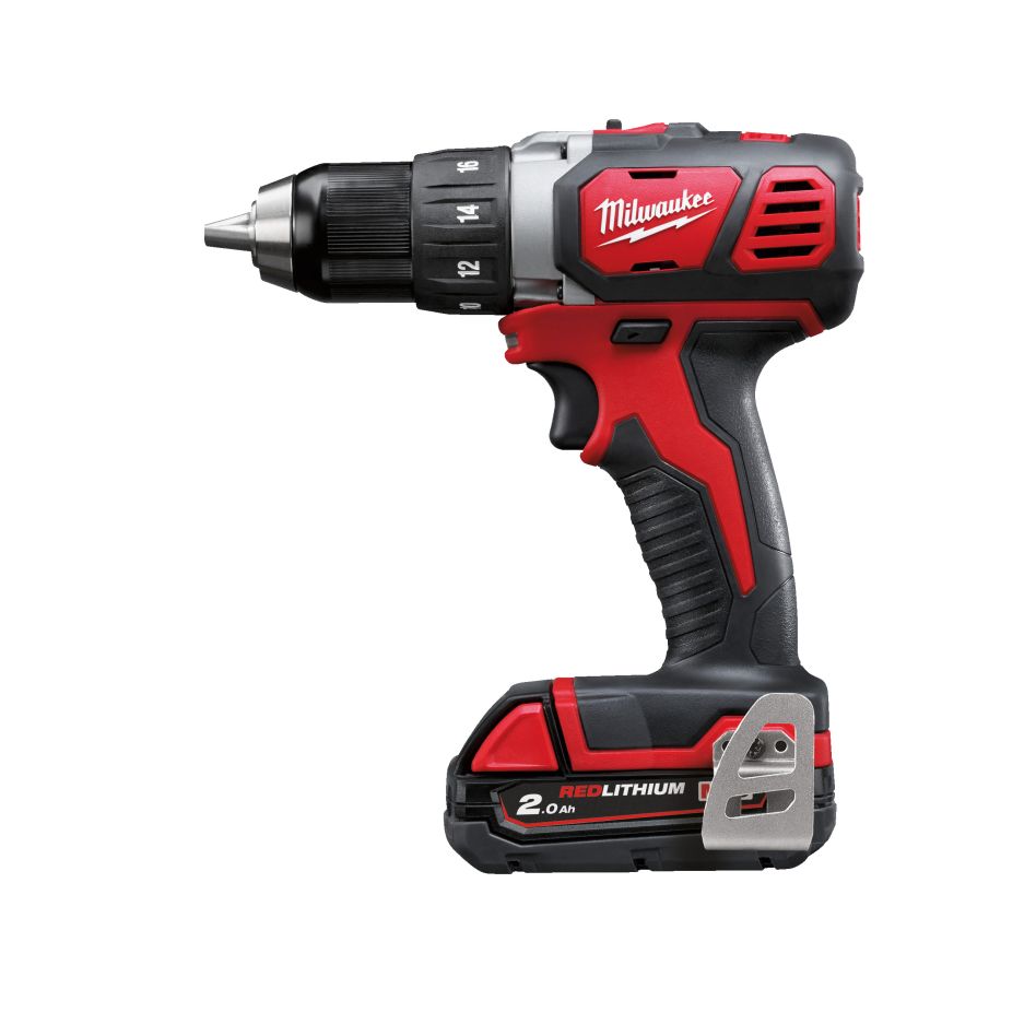 Milwaukee 4933446195 Avvitatore compatto M18 2x 18V 2.0 Ah batteria e caricabatterie in HD Box