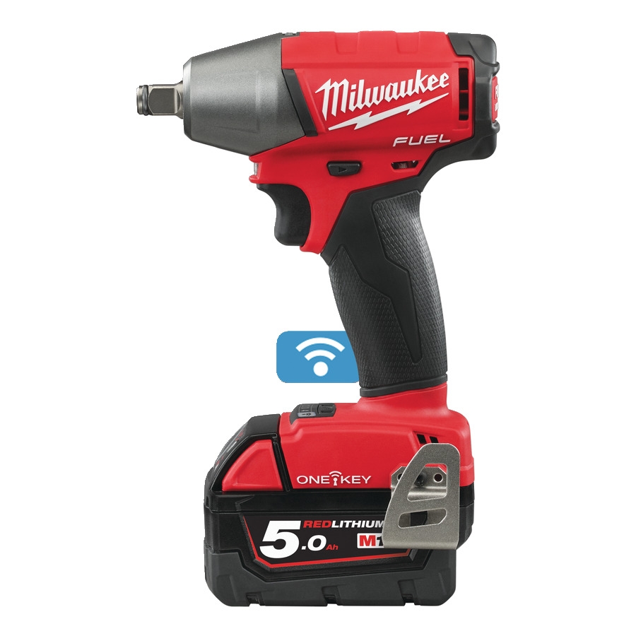 Milwaukee 4933451374 M18 ONEIWF12-502X Avvitatore a impulsi a una chiave 1/2" Fuel Accu con anello di frizione 18V 5,0Ah Li-Ion