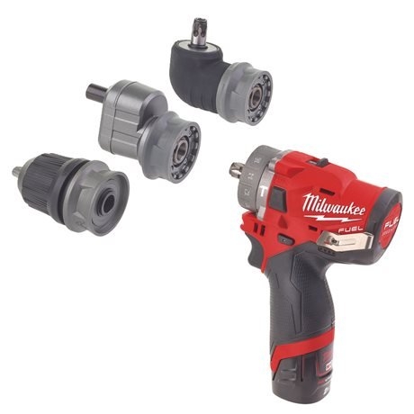 Milwaukee 4933464138 M12 FPDXKIT-202X Trapano compatto a batteria 12V 2,0Ah
