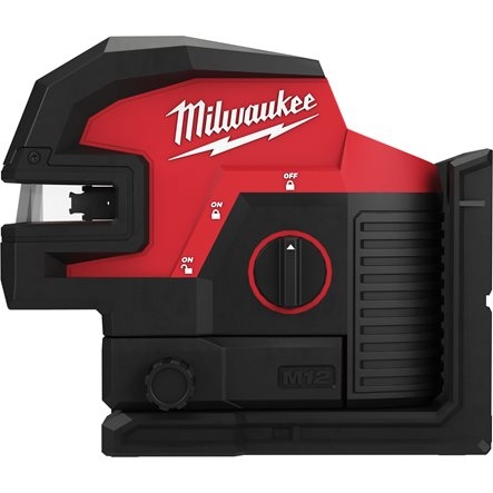 Milwaukee 4933479202 M12 CLL4P-0C Laser a linee incrociate/Laser a piombo verde 12V senza batterie e caricabatterie