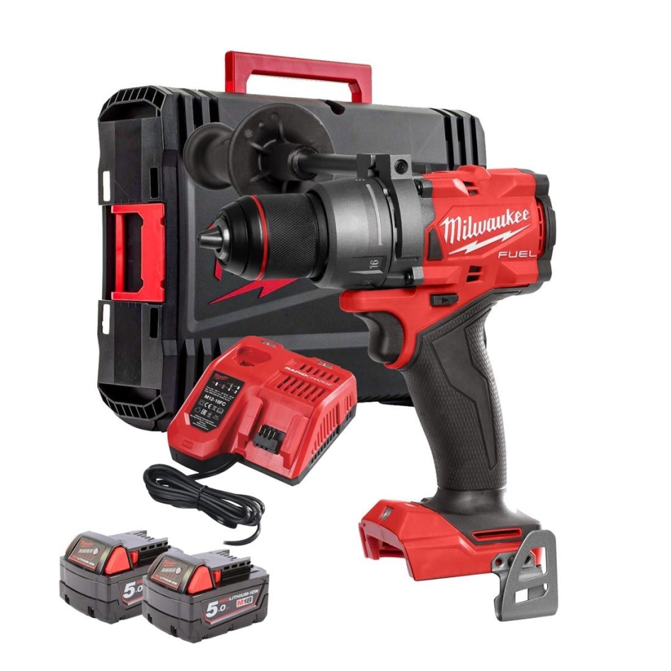 Milwaukee 4933479860 Trapano a percussione senza spazzole M18 FPD3-502X 18V 5,0Ah Li-Ion in HD-Box