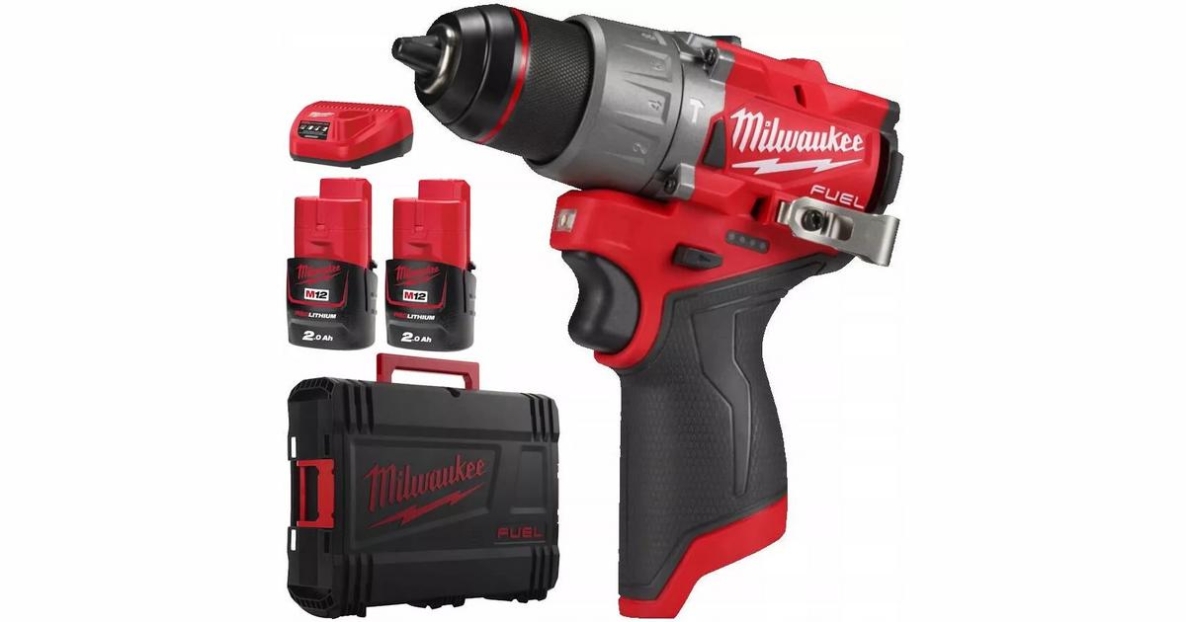 Milwaukee 4933479868 M12 FPD2-202X Trapano a percussione compatto Accu 12V 2,0Ah Li-Ion in HD Box