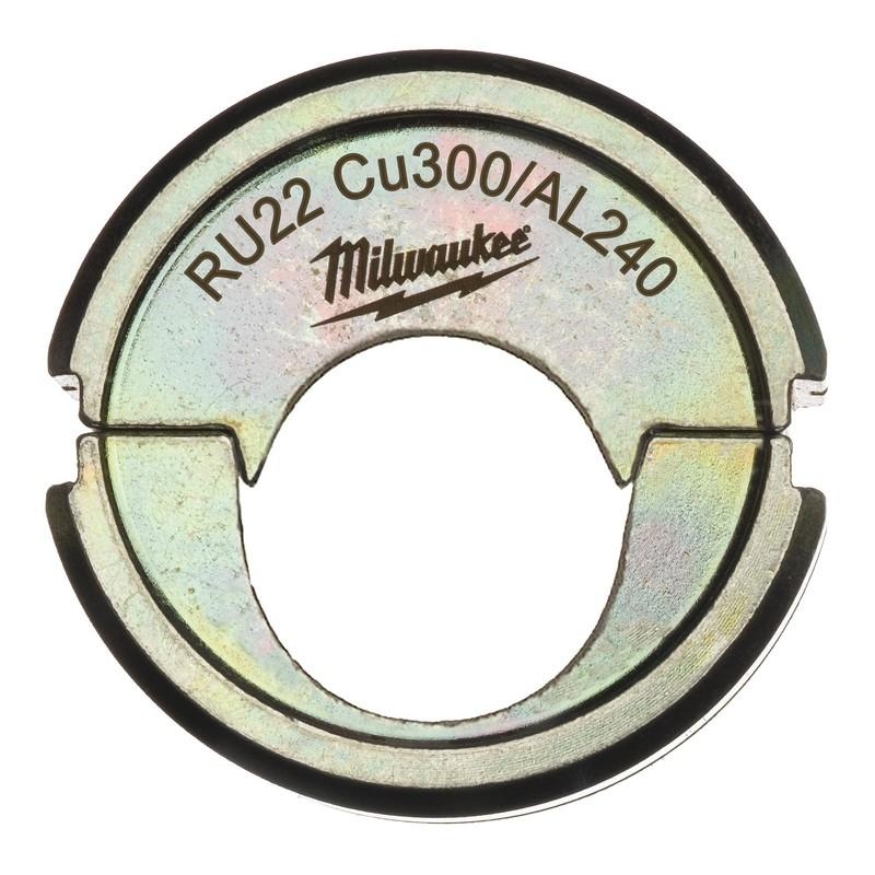 Milwaukee Accessori 4932451789 RU22 Cu300/AL240 Ganascia di crimpatura 300/240mm2 per pinze a crimpare M18 HCCT-201C