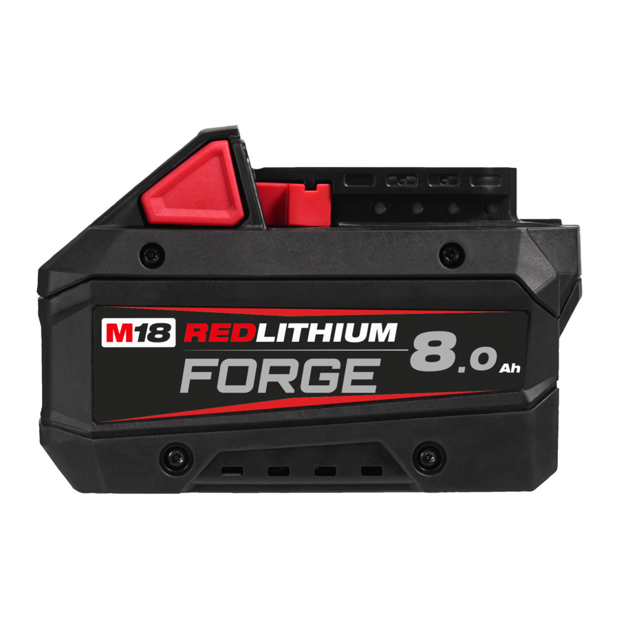Milwaukee Accessori 4932492131 Batteria M18 FB8 FORGE 18V 8,0Ah agli ioni di litio rosso