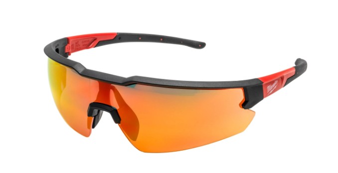 Milwaukee Accessori 4932498548 Occhiali di sicurezza potenziati - Lente rossa specchiata