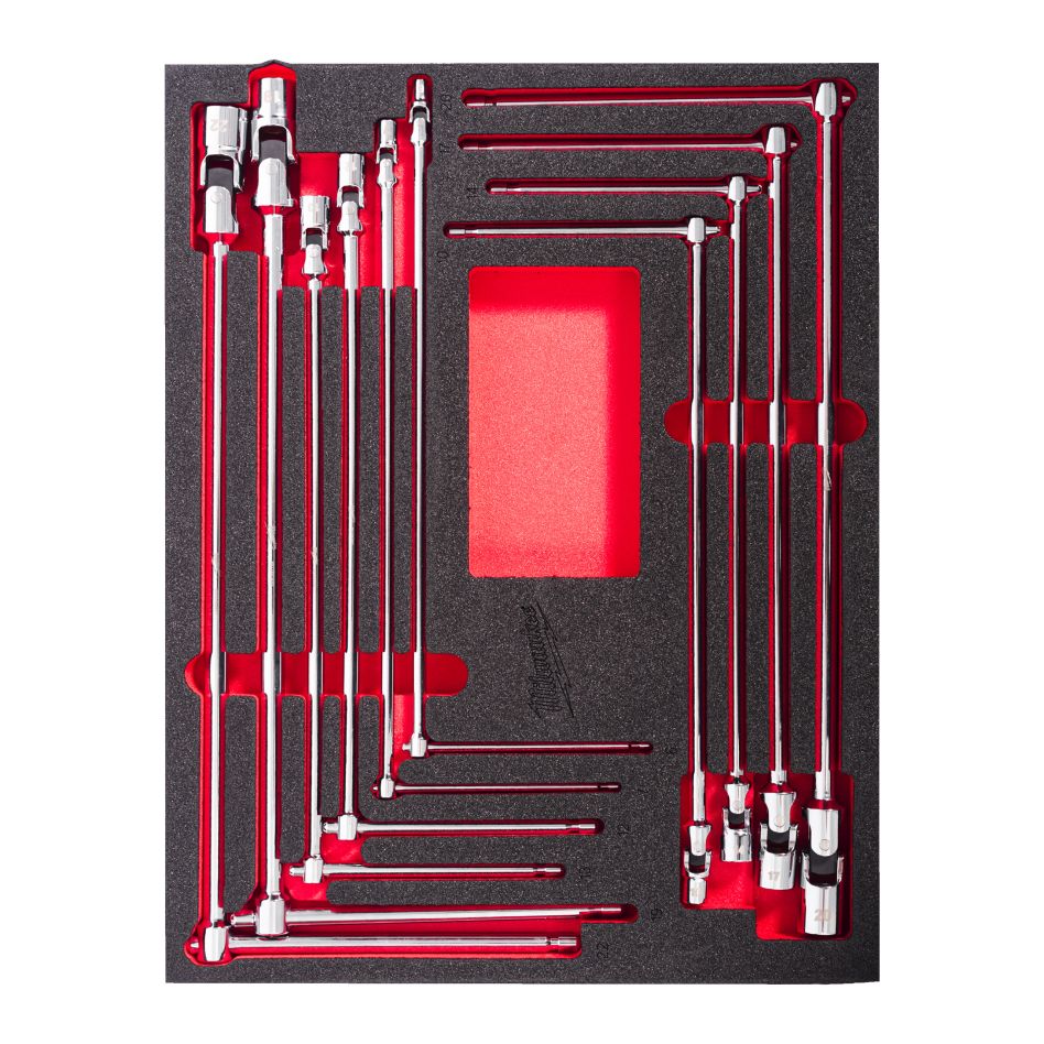 Milwaukee Accessori 4932499295 Set di chiavi a T con snodo cardanico in schiuma 10 pezzi