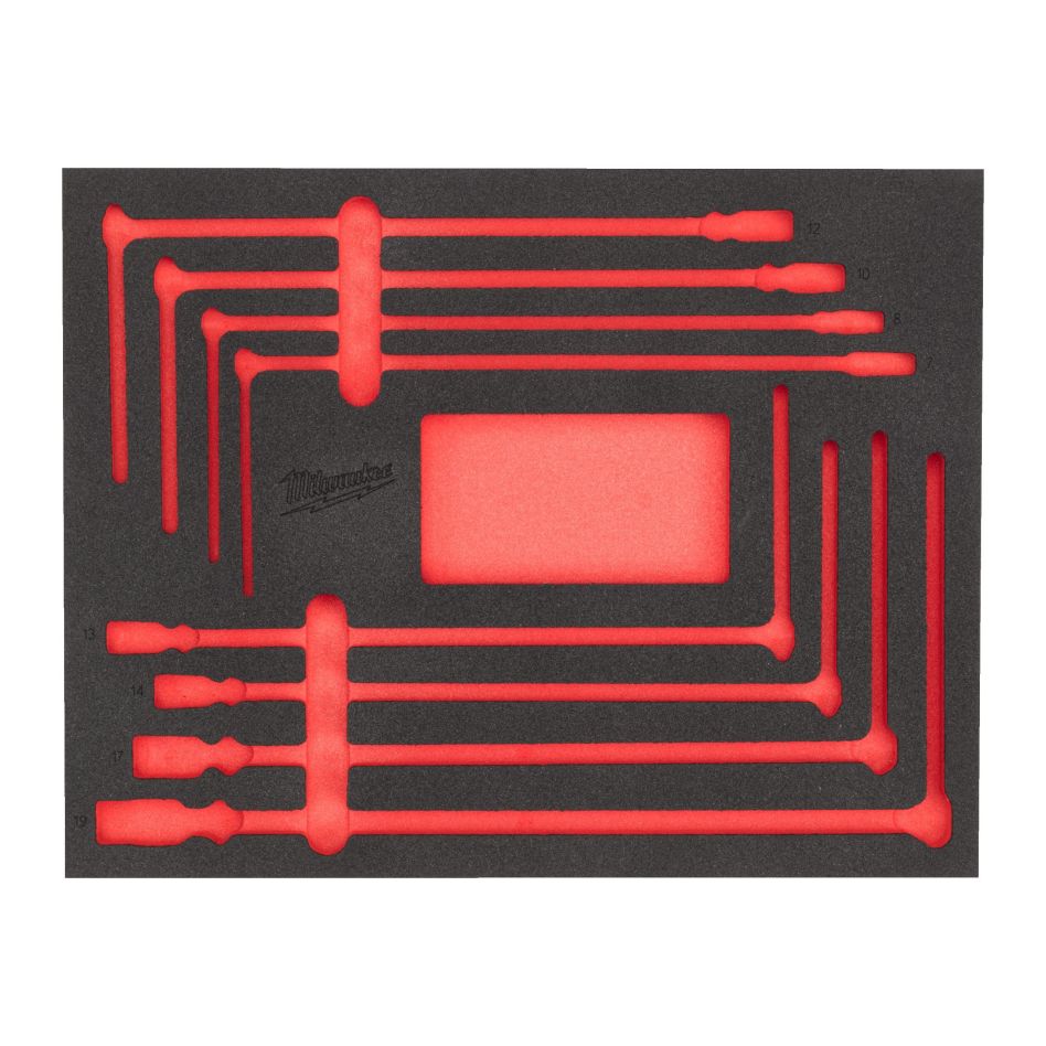 Milwaukee Accessori 4932499296 Inserto in schiuma di ricambio per set di chiavi a T con snodo cardanico 10 pezzi