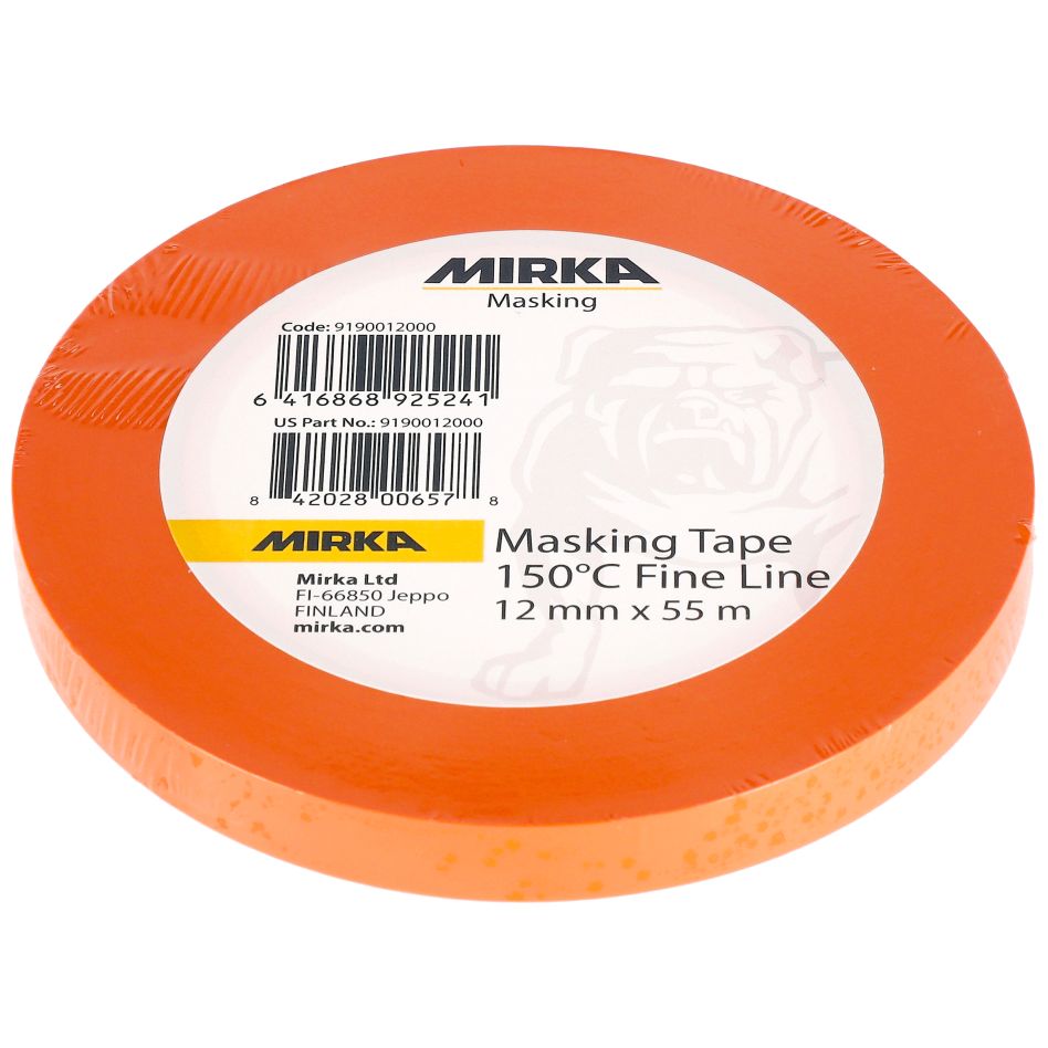 Mirka Accessori 9190012000 Nastro per mascheratura 150°C linea fine 12mmx55m 10pz