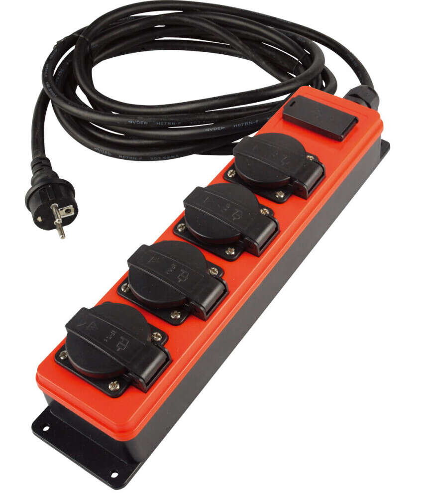 QwattPro 2561027 SocketMaster Scatola di derivazione 4xRA USB 5 m 3G2,5 H07RN-F