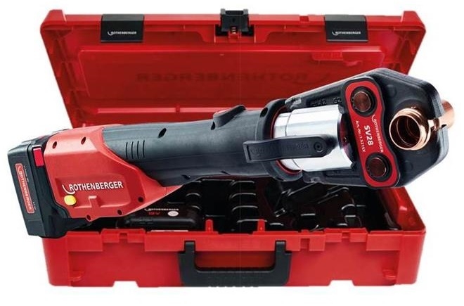 Rothenberger 1000001925 Romax 4000 Set TH Spingi-batteria 18V 4,0Ah Li-Ion + 3 ganasce TH 16-20-26 mm