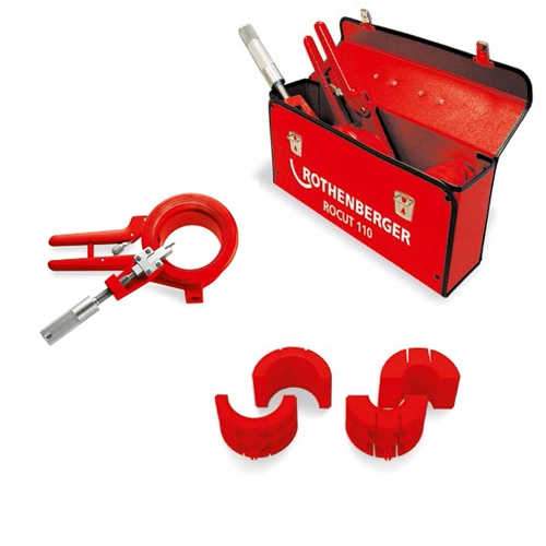 Rothenberger 55035 Set ROCUT 110, utensili di taglio e smussatura da 50-75-110 mm