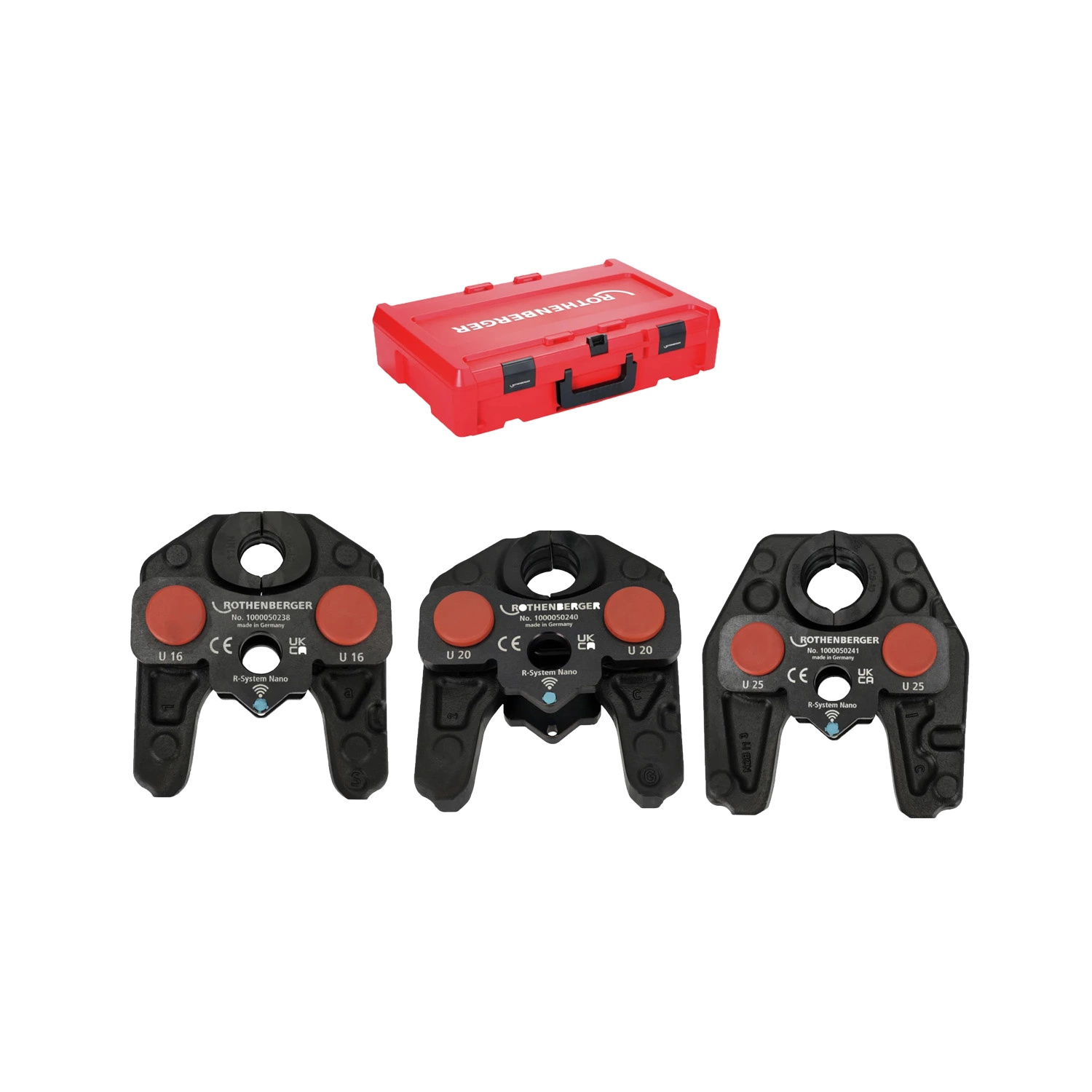 Rothenberger Accessori 1000004941 Set di ganasce iJAW U16-20-25 mm in valigetta
